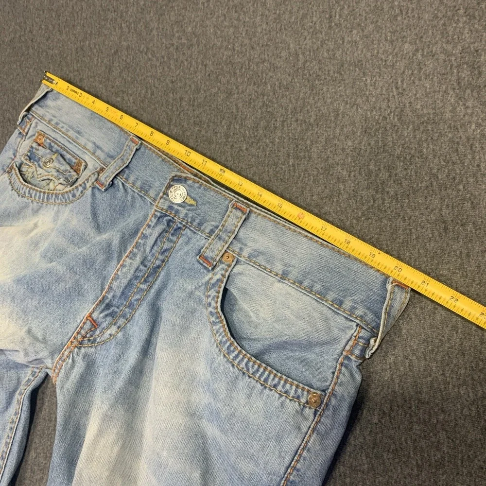 True Religion Big T World Tour Men's Straight Mid Rise Blue Denim Jeans 40x33
